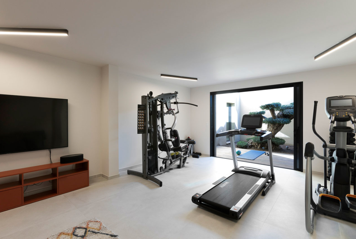 Salle de fitness dans Villa Luxury Location Porto-Vecchio